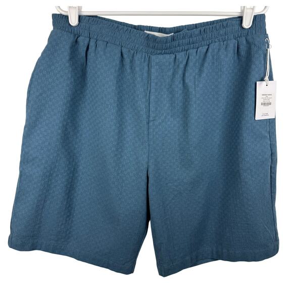 Five Four Los Angeles Other - Men's Five‎ Four Los Angeles Navy Somerset Lined Textured Cotton Casual Short L